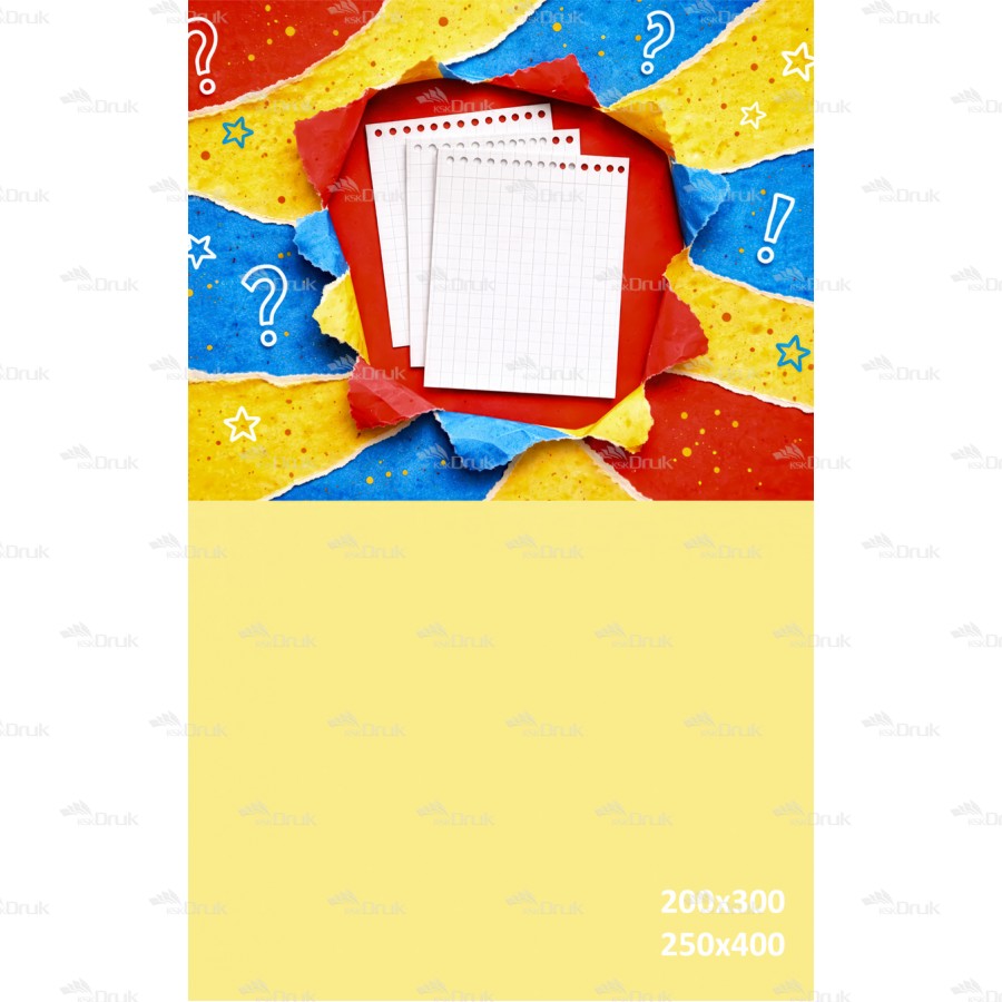 Tło fotograficzne „Kolorowa Kartka z Zeszytu – Powrót do Szkoły” | 3880